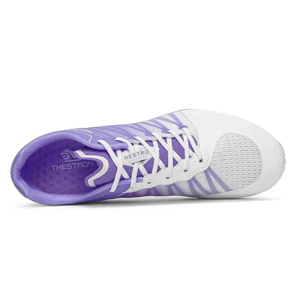 ZAKEY TRACK AND FIELD SHOES MEN WOMEN KIDS SPIKES SNEAKERS(8.5,WHITEPURPLE)